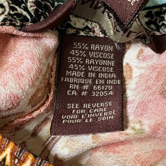 Ranna Gill by Anthropologie Airy Samaire Wide Leg Printed Floral Pant Size 0 - Picture 8 of 12